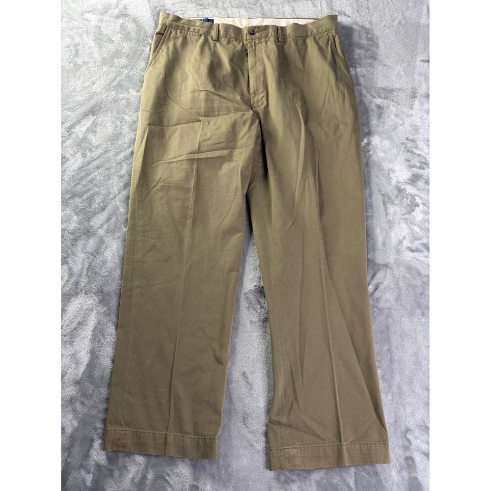 Ralph Lauren Prospect Pant Mens 40x32 Khaki Tan Flat Front Chino 40x31 Beige